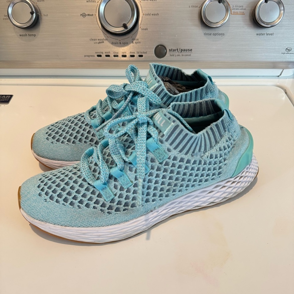 NOBULL Topaz Aqua Blue Knit Runner Trainers 9